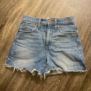 Madewell high rise denim shorts